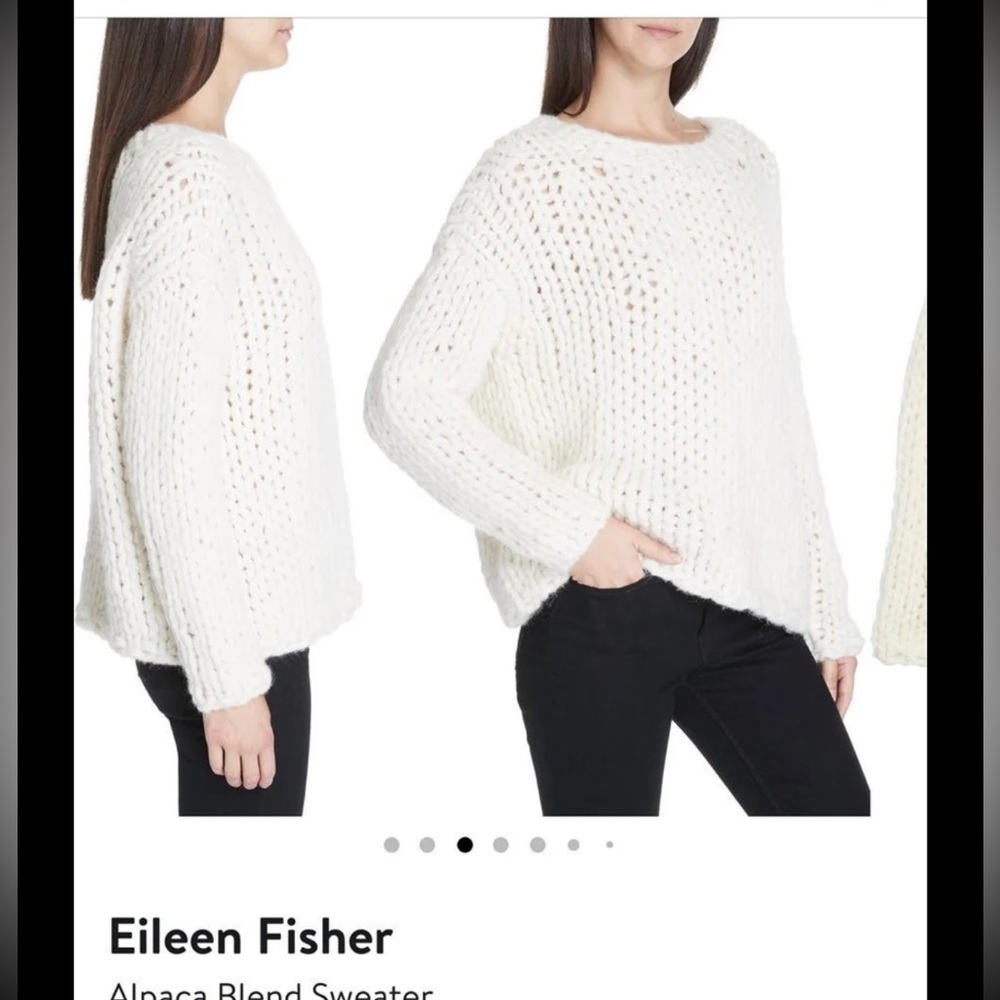 Eileen Fisher alpaca cream colored sweater
